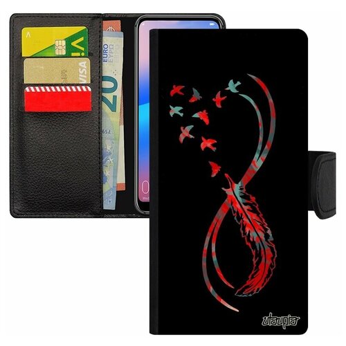 фото Чехол-книжка на смартфон redmi 6a, "бесконечность" вечный любовь utaupia