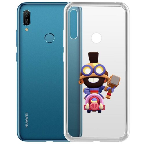 фото Чехол-накладка clear case brawl stars-карл всадник на кабане для huawei y6 (2019)/y6s/honor 8a/8a pr krutoff group
