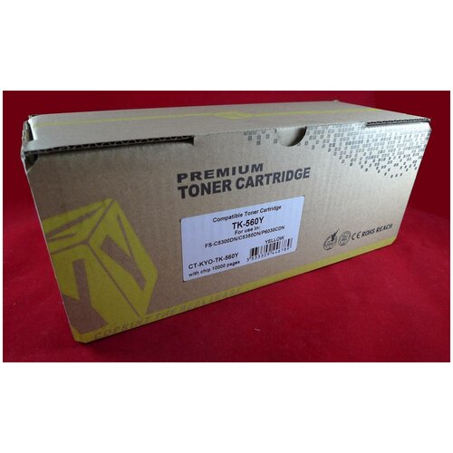 Картридж Premium CT-KYO-TK-560Y совместимый тонер картридж (Kyocera TK-560Y - 1T02HNAEU0) 10000 стр, желтый