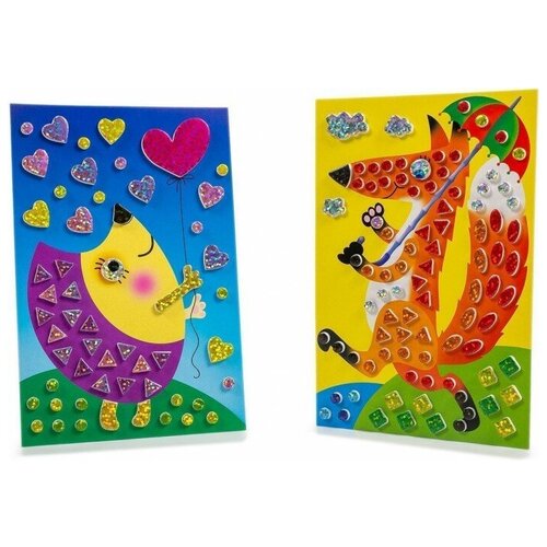 Сверкающая мозаика 2 в 1 Лисичка Ёж 3989 282₽