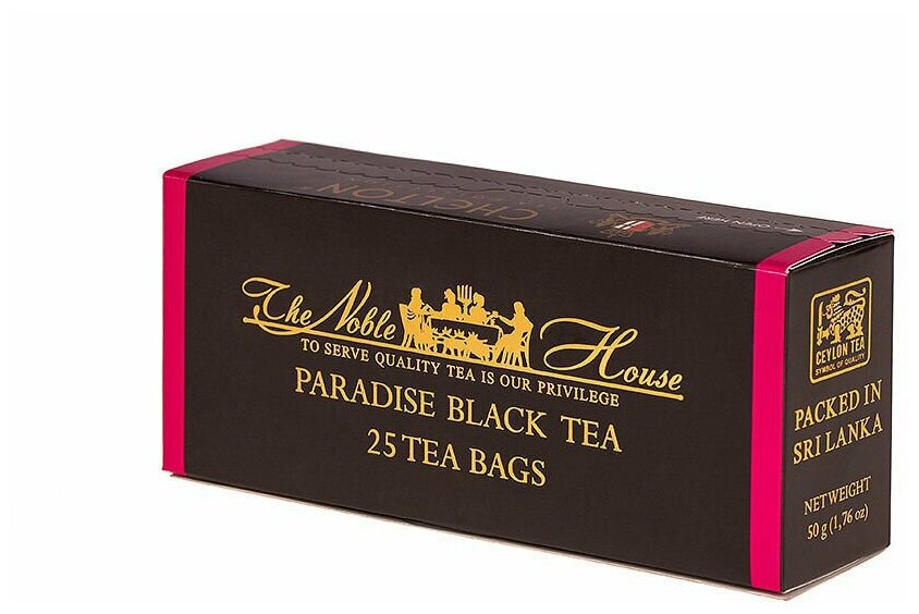 Черный чай Chelton "Благородный Дом", PARADISE, с маслом маракуйи, 25 пакетиков - фотография № 1