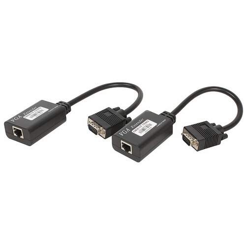 VGA extender Orient VE062, удлинитель до 60 м по витой паре, Full HD 1080p (1920x1080), подключается 1 кабель UTP Cat5e/6, не требуется внешнее питани 