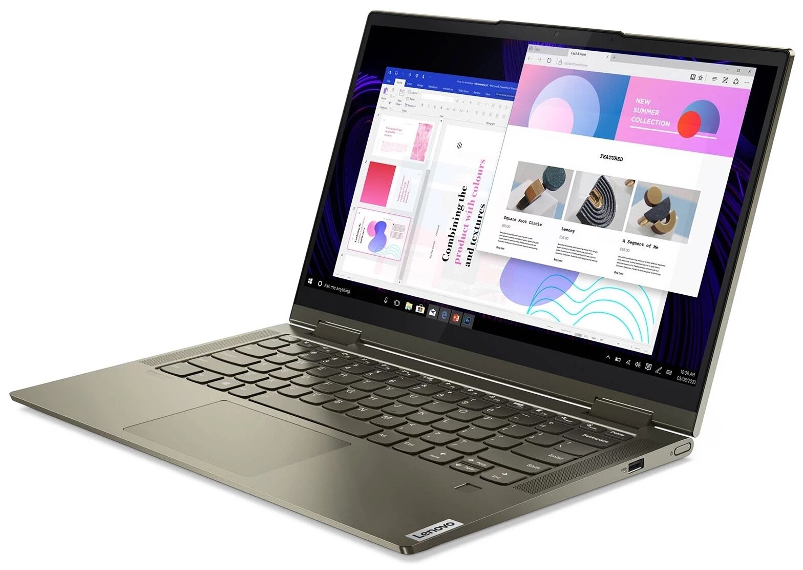 Lenovo Ноутбук Lenovo Yoga 7 14ITL5 Core i5 1135G7 8Gb SSD512Gb Intel Iris Xe graphics 14 IPS Touch FHD 1920x1080 Windows 11 Home dgreen WiFi BT Cam 82BH00EMRU