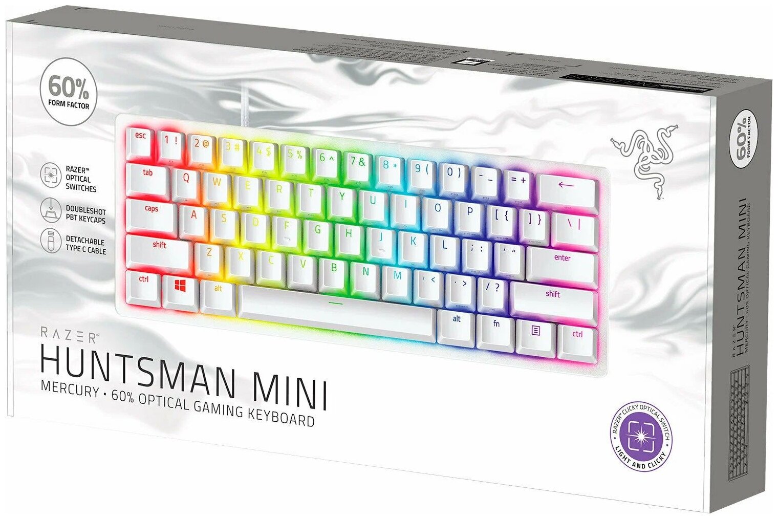Клавиатура Razer Huntsman Mini Mercury Purple Switch