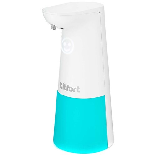 Дозатор сенсорный для мыла-пены Kitfort KT-2043, белый/голубой