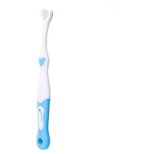 Brush-Baby FirstBrush зубная щетка, 0-18 мес, голубая