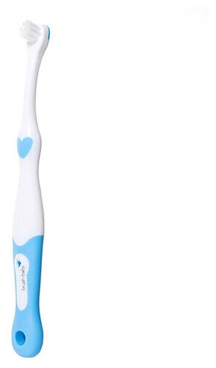 Brush-Baby FirstBrush зубная щетка, 0-18 мес, голубая