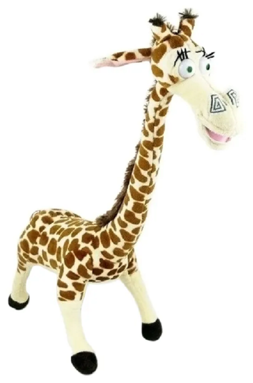 Мягкая игрушка Мадагаскар Жираф Мэлман , на каркасе. 50 см