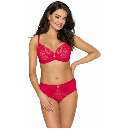 фото Бюстгальтер на косточках с пуш-ап 70d, красный ava lingerie