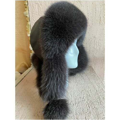 Шапка-ушанка из натурального песца