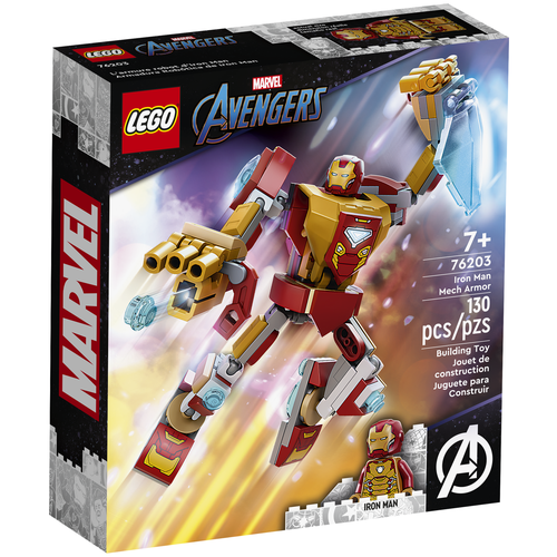 Конструктор LEGO Marvel Avengers Movie 4 76203 Железный человек: робот, 130 дет. конструктор марвел росомаха робот