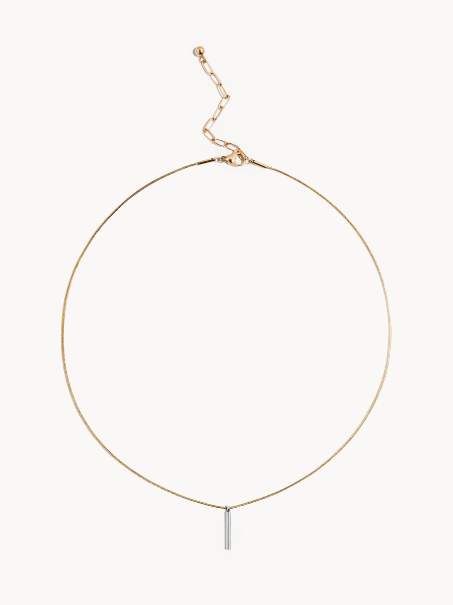 Чокер RESURS, длина 35 см, серый, серебряный, золотой