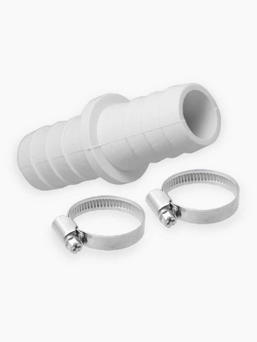 Соединитель поливочных шлангов 1" в комплекте с хомутами