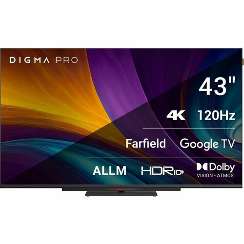 Телевизор Digma Pro UHD 43C Google TV Frameless черныйчерный 3624300₽
