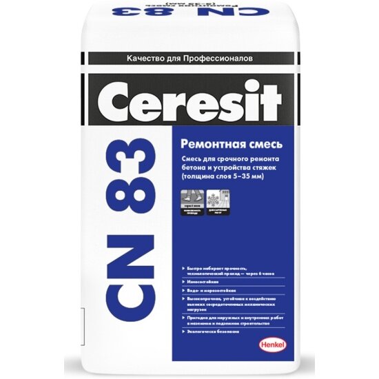 Ремонтная смесь для бетона Ceresit CN 83 25 кг
