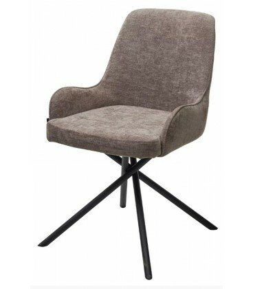 фото Стул луиджи данс 180 град. поворотный, NORDIC 35 Серо-коричневый / Черный каркас