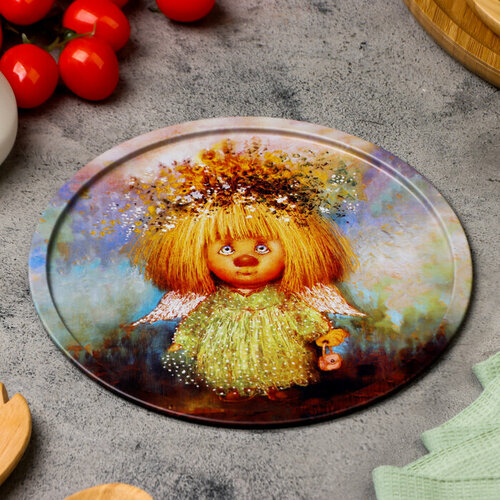 Поднос Ангел хорошего настроения 20 х 04 х 032 см металл 729₽