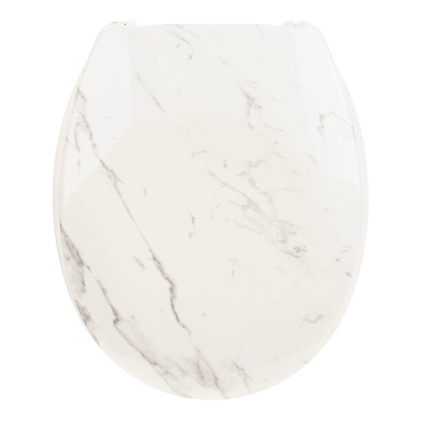 фото Сиденье для унитаза FLUMEN Белый мрамор с микролифтом