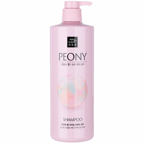 Шампунь для волос с жемчужной пудрой с ароматом пиона Mise En Scene Pearl Shining Peony Shampoo, 1000 мл