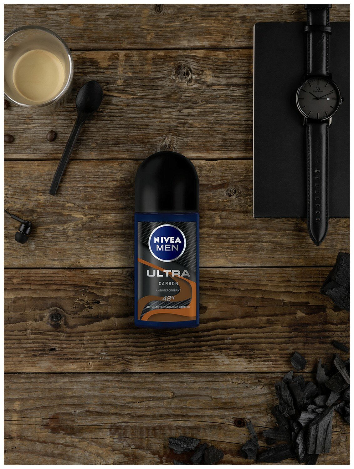 Дезодорант-антиперспирант Nivea Men Ultra Carbon, шариковый, 50 мл - фото №12