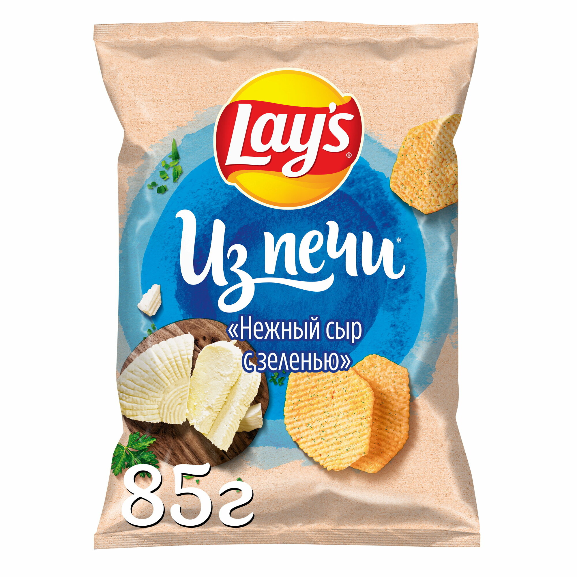 Чипсы картофельные Lay's Из печи Сливочный сыр-Зелень 85г