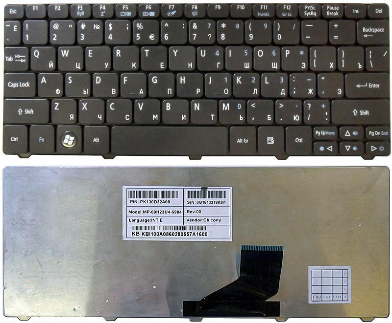 Клавиатура для Packard Bell EasyNote DOT SE черная