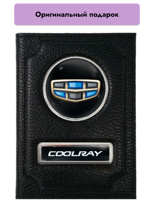 Обложка для автодокументов  Обложка для автодокументов Geely Coolray, черный