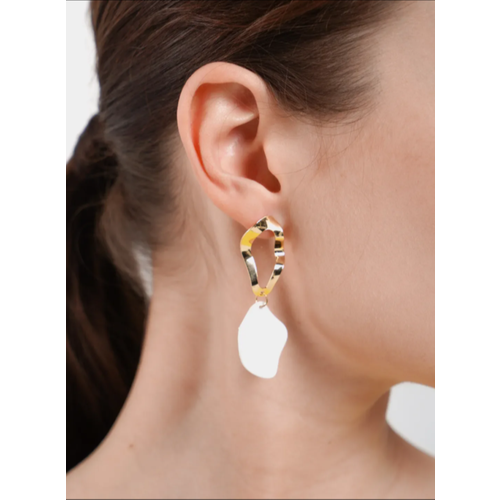 Серьги каффы Стайл Групп размер 30 мм белый 304₽