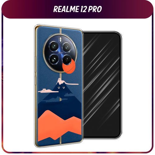 Силиконовый чехол на Realme 12 Pro/Realme 12 Pro Plus / Реалми 12 Про/Реалми 12 Про Плюс Кот-гора, прозрачный силиконовый чехол на realme 12 pro realme 12 pro plus реалми 12 про реалми 12 про плюс сочные булочки прозрачный