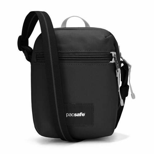 сумка планшет pacsafe сумка антивор pacsafe go festival crossbody 35170130 фактура гладкая черный Сумка мессенджер PacSafe 35130130, фактура гладкая, черный