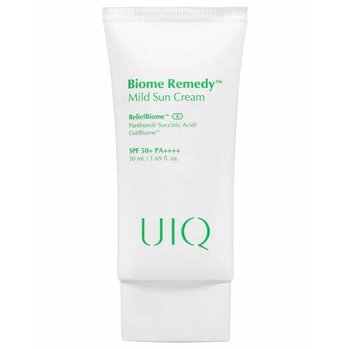 Успокаивающий крем против фотостарения с пробиотиками UIQ SPF50 Biome Remedy™ Mild Sun Cream 50 мл