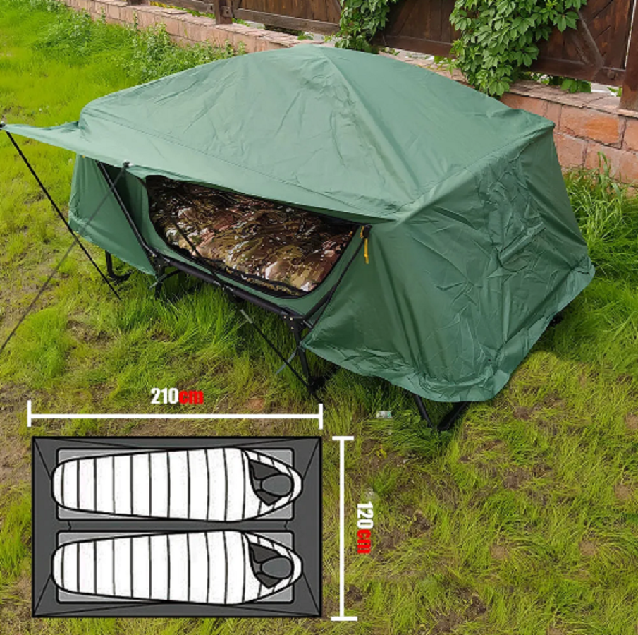 фото Палатка раскладушка для рыбалки 2- местная Terbo Mir Camping CF0-941, 2 входа, нагрузка 300 кг