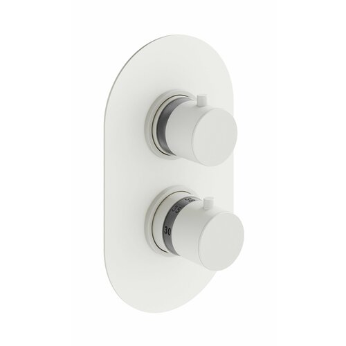 Встраиваемый смеситель термостат Plumberia Selection IXO XOT5040BO, Белый матовый