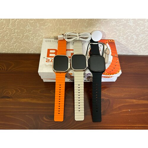 Умные часы G98 Ultra с дизайном Apple Watch Ultra, оранжевые