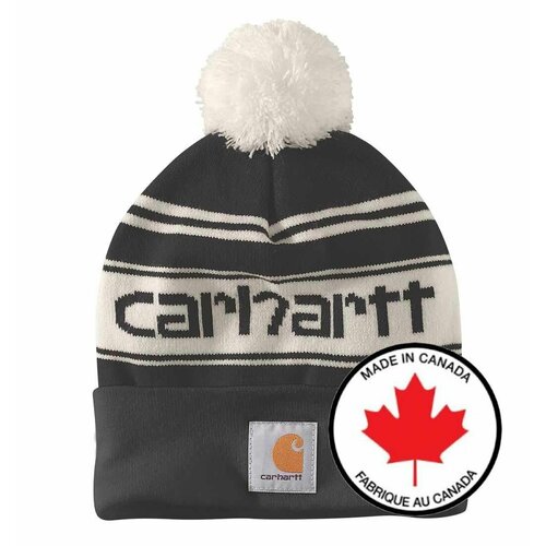 Шапка carhartt, размер one size, белый, черный шапка flylow og pom beanie цвет mars