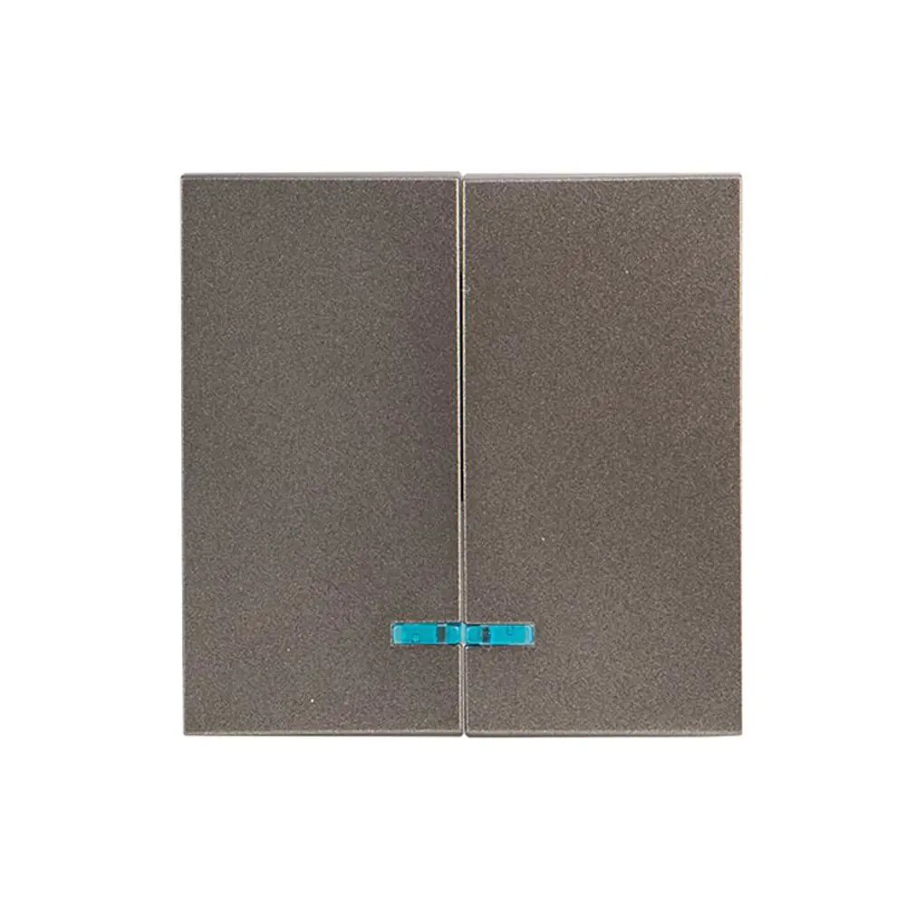 ESV10-L-123-60 EKF PROxima Валенсия лицевая панель выключателя 2-кл. с индикатором 10А графит - фото №9