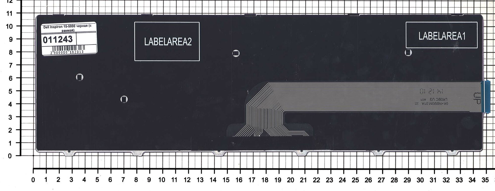 Клавиатура для Dell CN-0HHCC8-72438 русская, черная с черной рамкой