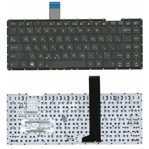Клавиатура для Asus AEXJ1U00010 черная без рамки, плоский Enter клавиатура для ноутбука asus aexj1u00010 черная без рамки плоский enter