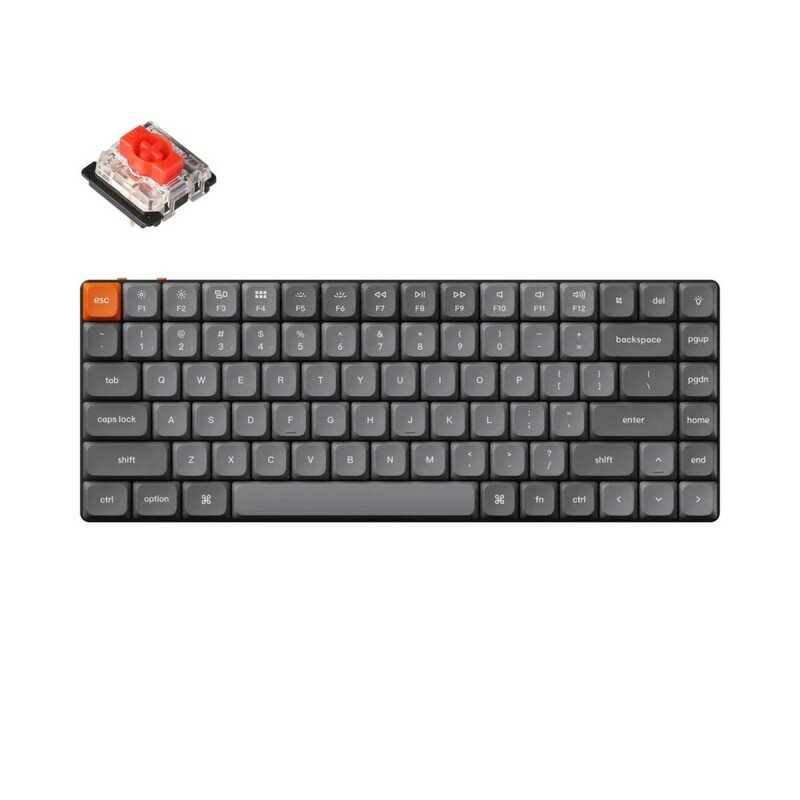 Беспроводная механическая ультратонкая клавиатура QMK Keychron K3 Max, 84 клавиши, RGB-подсветка, Gateron Red Switch(русская раскладка)