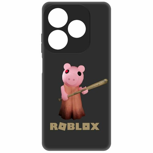 Чехол-накладка Krutoff Soft Case Roblox-Пигги для INFINIX Smart 8 Pro черный чехол накладка krutoff soft case roblox пигги для infinix smart 8 pro черный