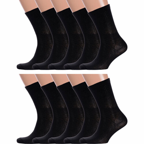 Носки HOBBY LINE, 10 пар, размер 36-40, черный носки hobby line 10 пар размер 36 40 розовый