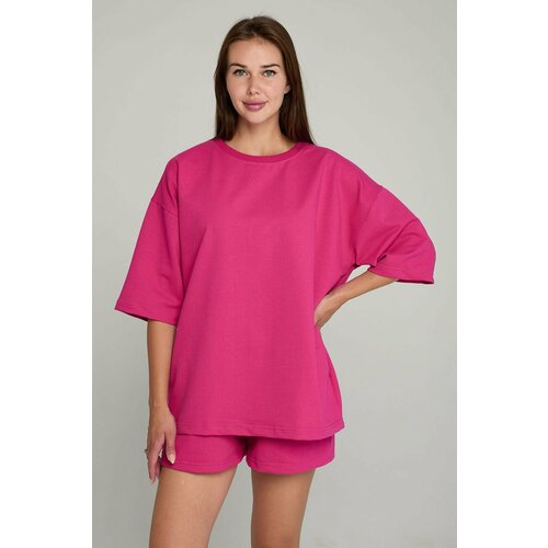 фото Футболка магазин толстовок, размер m-48-unisex-(женский), фуксия