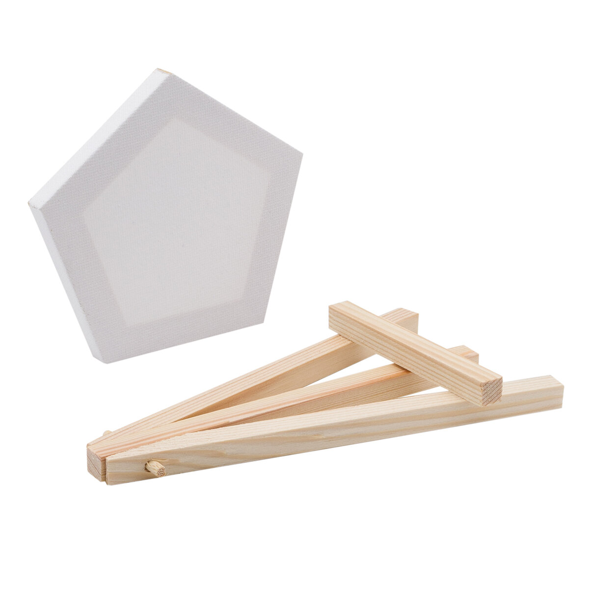 Мини мольберт с холстом Айрис 2AR23505, (пятиугольный), 10*10 см — фото 1