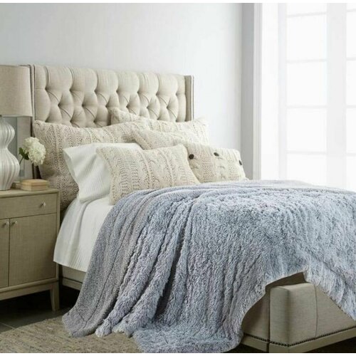 Плед покрывало 200х220 см, Травка, Blumarine, Искуственный мех, Меховой, Волосатый, Мохнатый