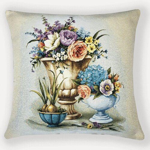 Изображение товара Подушка Декоративная Гобеленовая 45х45 "Аромат лета" Для Интерьера, чехол съемный