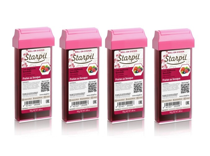 Воск в картридже Лесные ягоды Starpil, 110 гр (комплект из 4 штук)