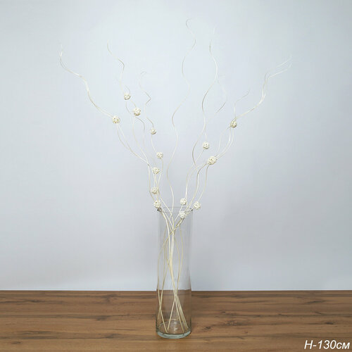 Сухоцвет набор 10 штук 120 см китте 3 см15 шт белая ветка белый шар 899₽