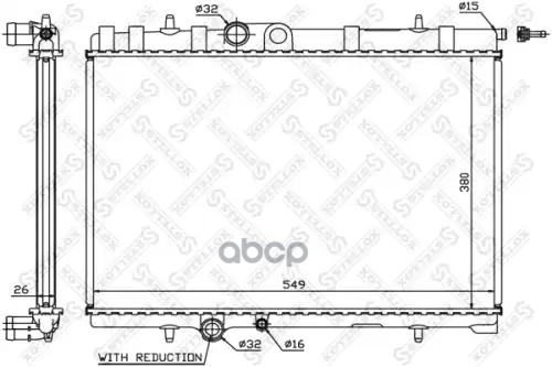 Радиатор двигателя Stellox арт. 10-25064-SX
