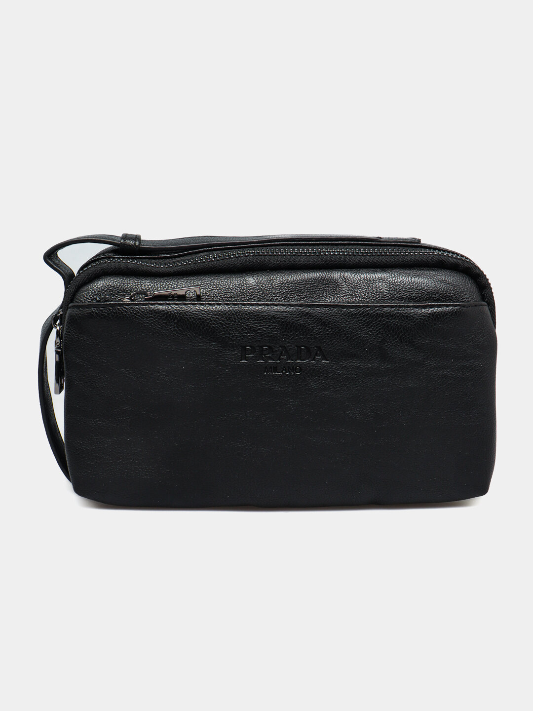 Сумка  PRADA Classic Travel 3-Zip, фактура зернистая, синий