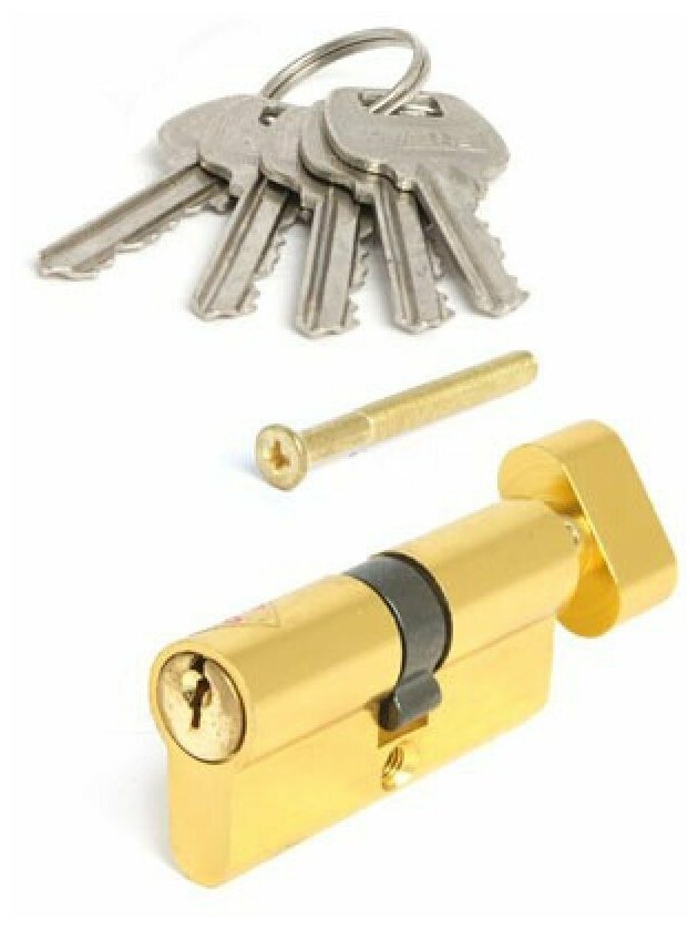 Цилиндр Avers LL-60-C-G 30/30мм 5000 комбинаций 5 ключей золотой